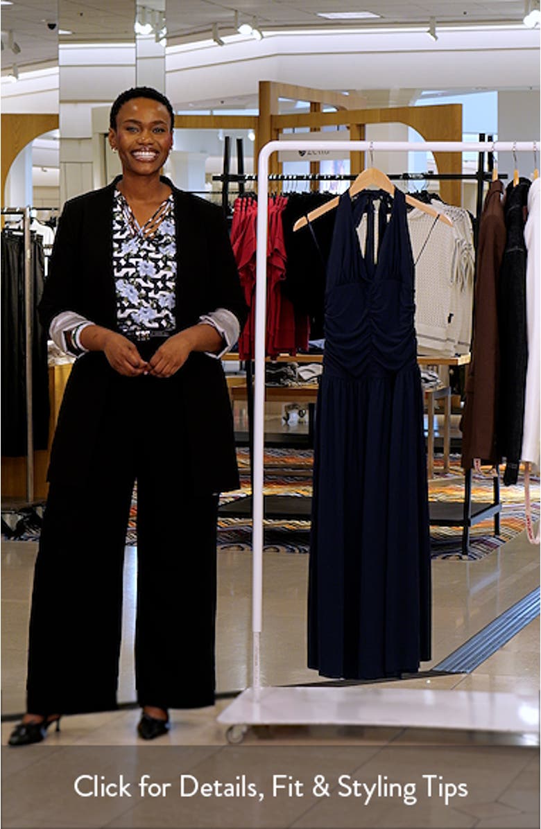 Ruched Halter Midi Dress, sales video thumbnail