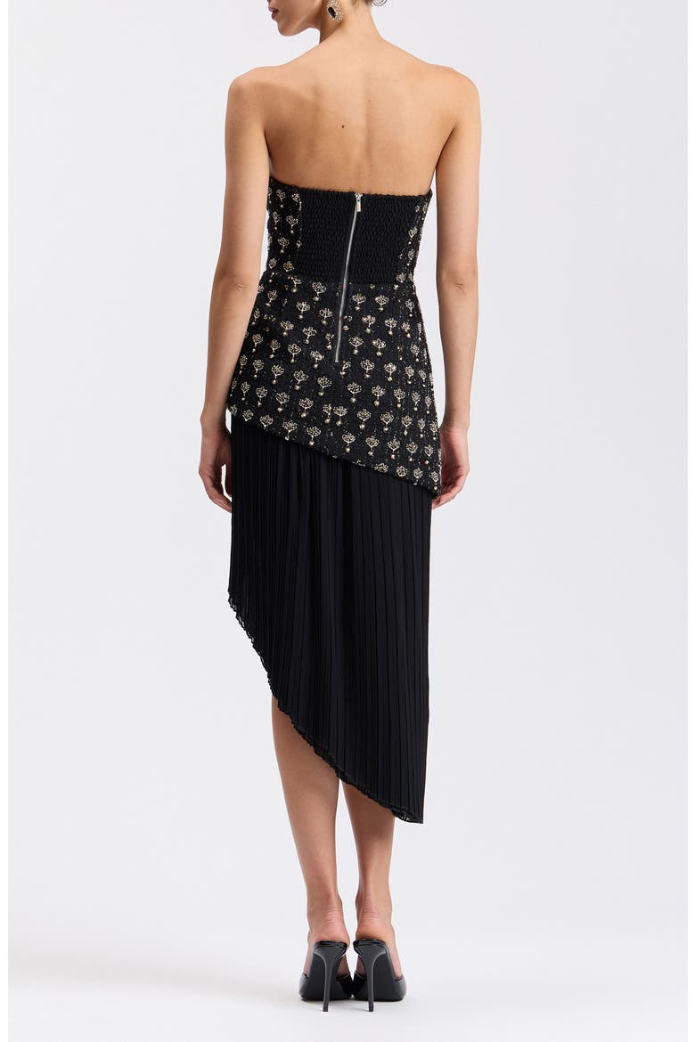Sleeveless Asymmetric Hem Cocktail Dress, Alternate, color, BLACK