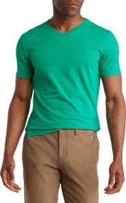 T.R. PREMIUM Solid V-Neck T-Shirt