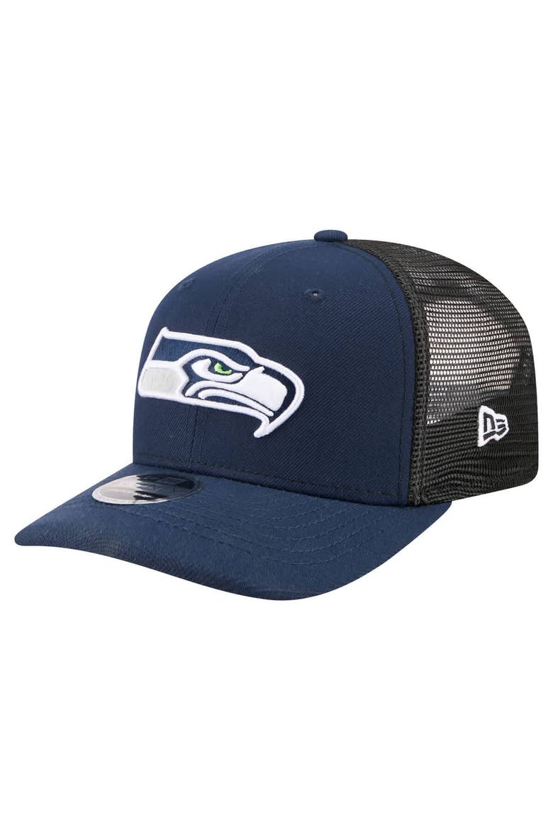Men's New Era  College Navy Seattle Seahawks 9SEVENTY Trucker Adjustable Hat, Main, color, College Navy