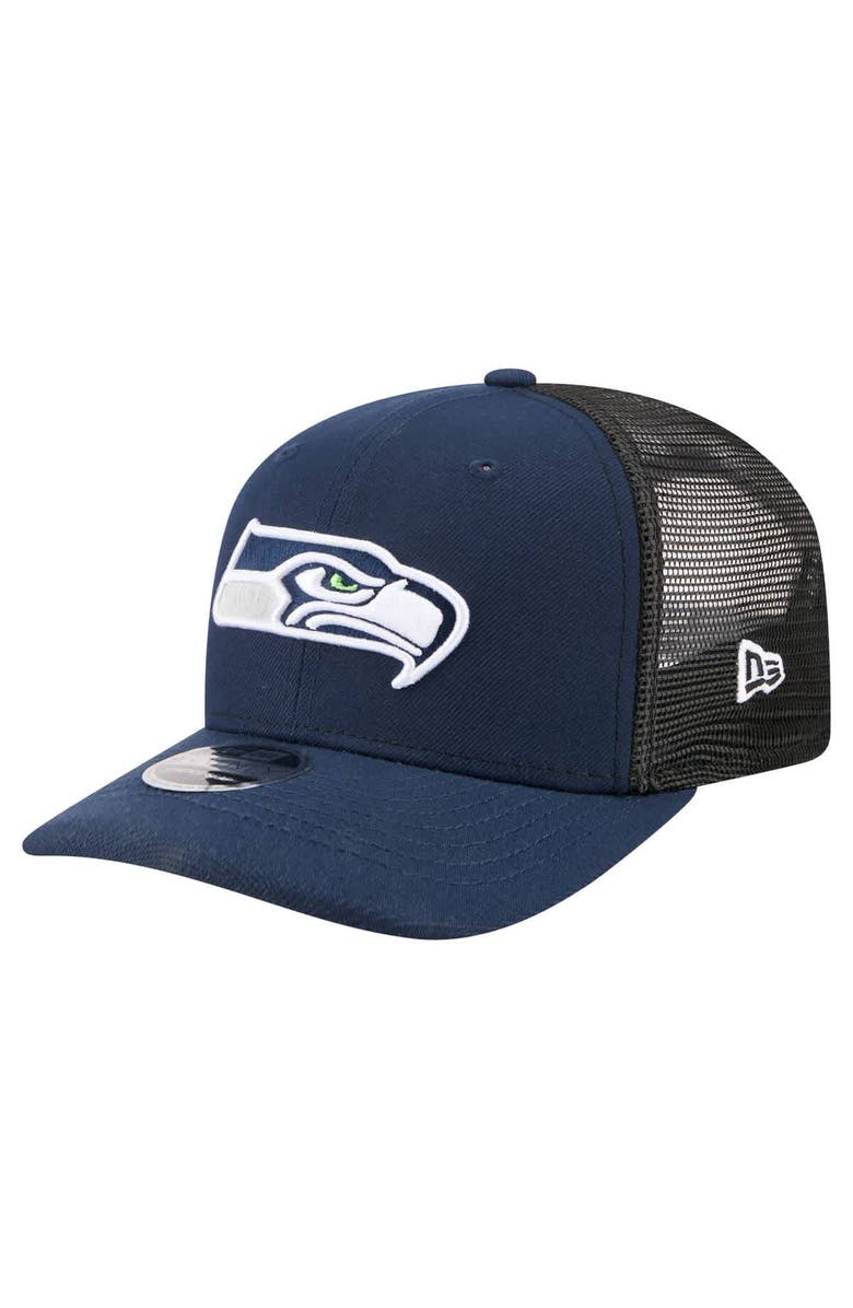New Era Men's New Era College Navy Seattle Seahawks 9SEVENTY Trucker Adjustable Hat, Main, color, College Navy