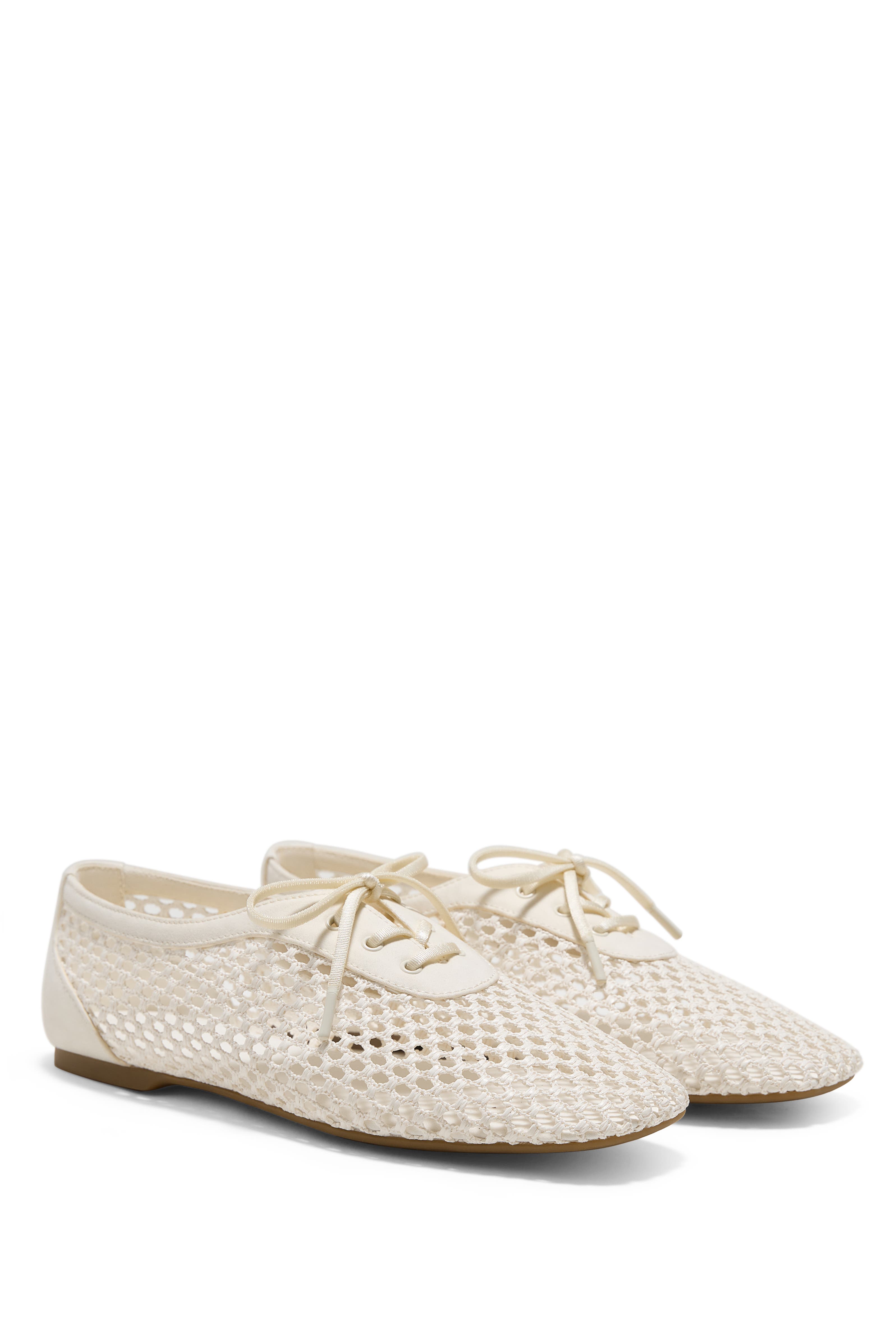 Carey Square-Toe Mesh Flats, Main, color, CREAM