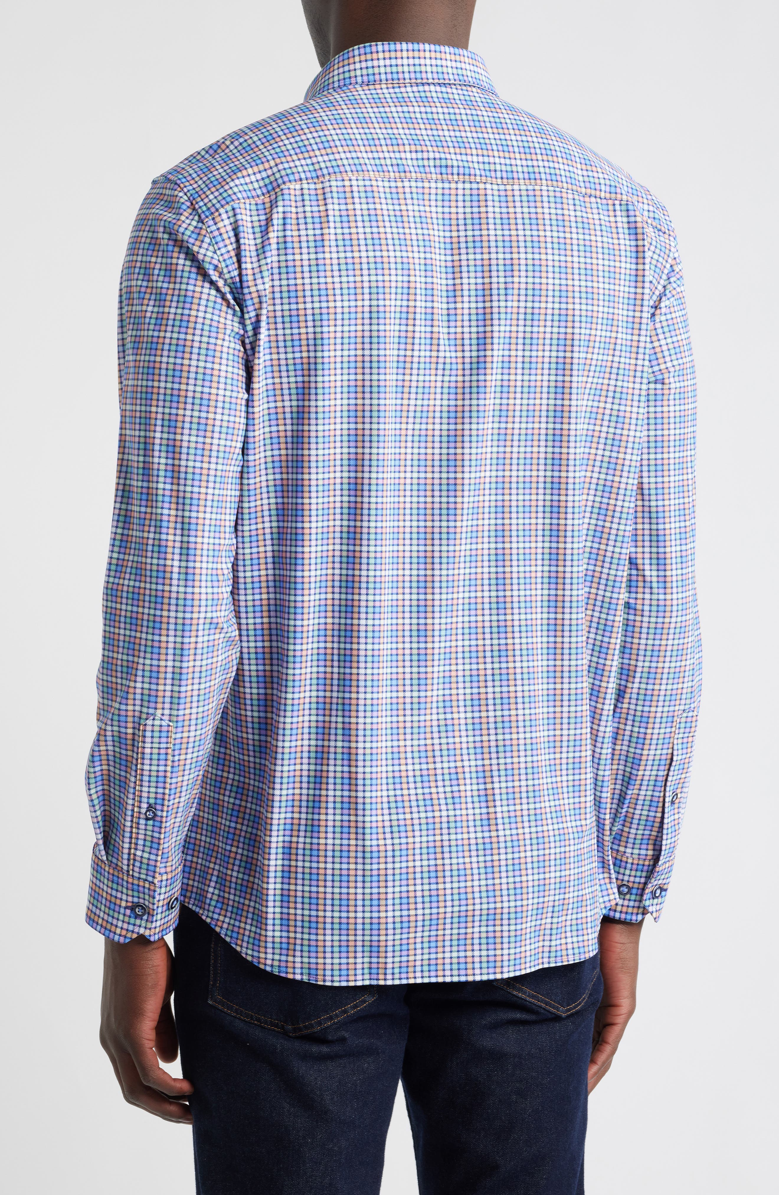 Johnston & Murphy XC Motion Performance Knit Button-Up Shirt (Men ...