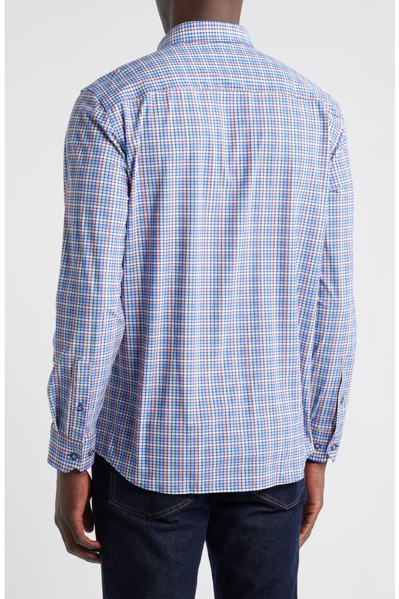 XC Motion Performance Knit Button-Up Shirt, Alternate, color, BLUE MULTI CHECK