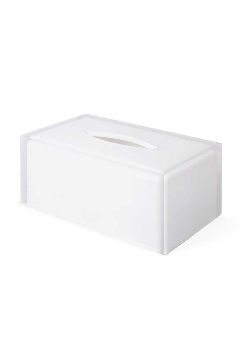 Hollywood Long Tissue Box, Alternate, color, White