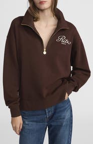 FRAME x The Ritz Paris Half Zip Sweatshirt
