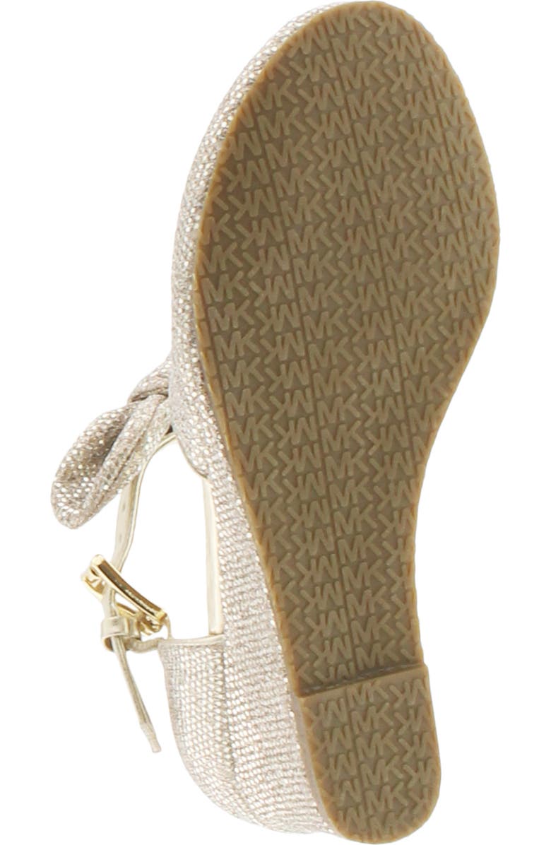 MICHAEL Michael Kors Bijou Seti Metallic Bow Strap Wedge, Alternate, color,