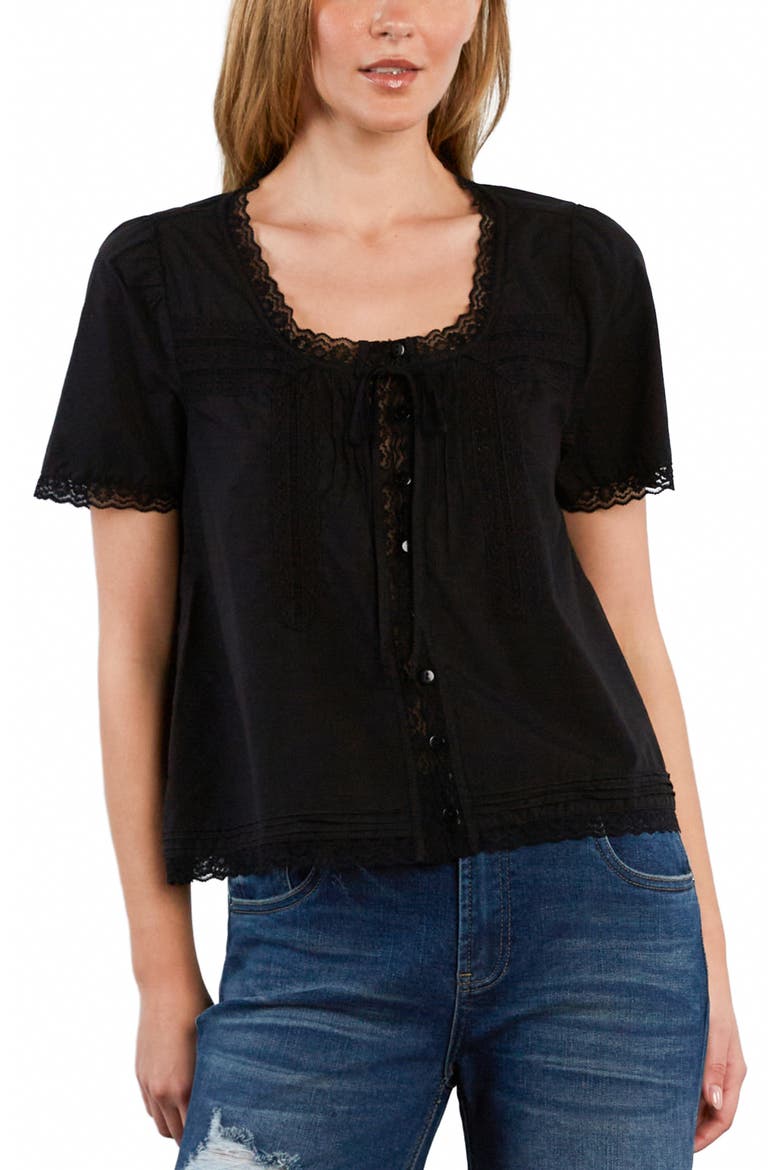 Cottage Lace Top, Alternate, color, BLACK BEAUTY