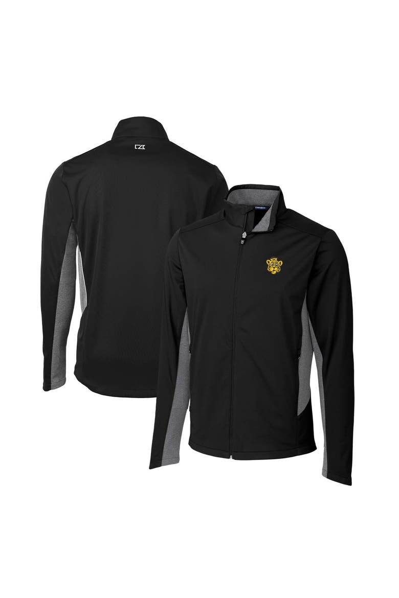 Men's Cutter & Buck Black Missouri Tigers Navigate Softshell Full-Zip Jacket, Main, color, Black