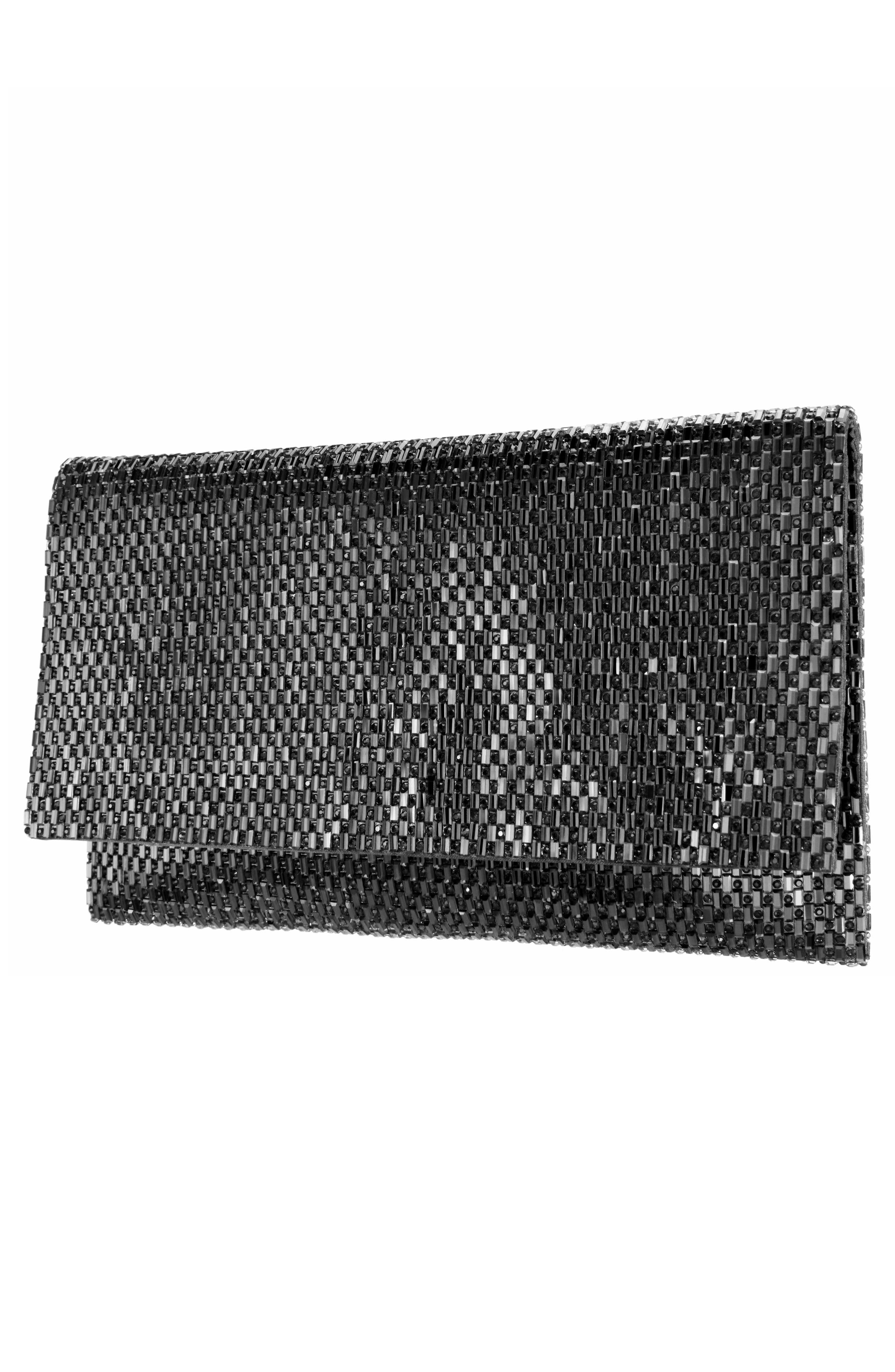 Nina Crystal Beaded Clutch, Alternate, color, 
