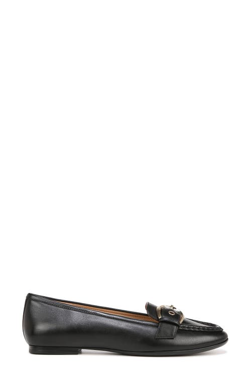 Naturalizer Lola 2 Slip-on Buckle Flats In Black Leather