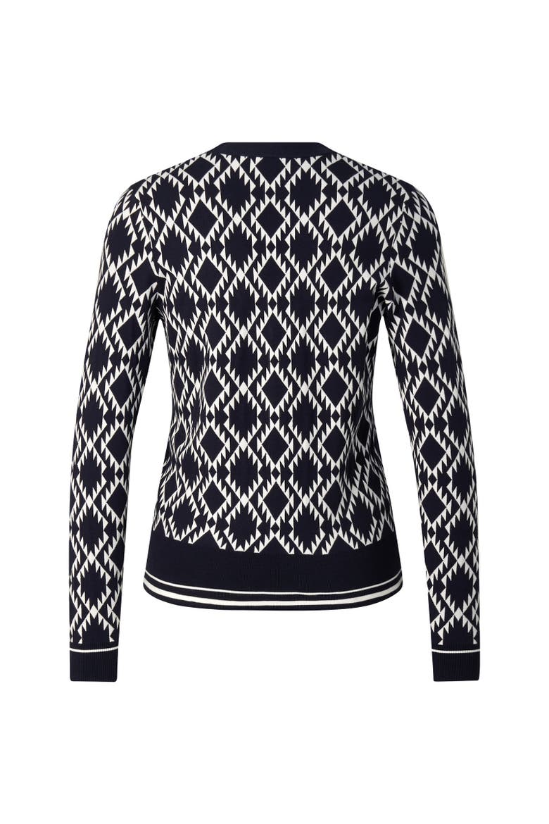 Amber Knit Jacket, Alternate, color, Navy blue/white