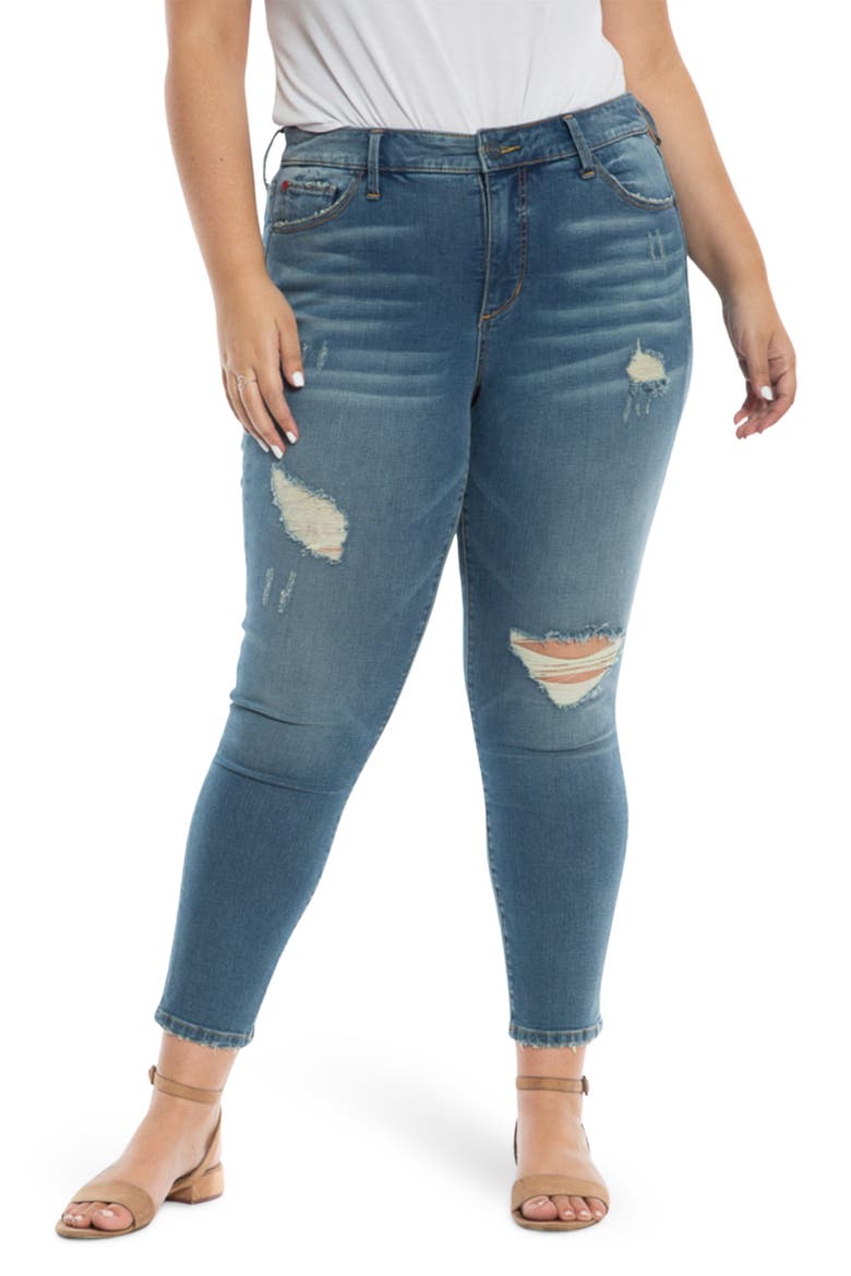 Ripped High Waist Ankle Skinny Jeans, Main, color, ARIAH
