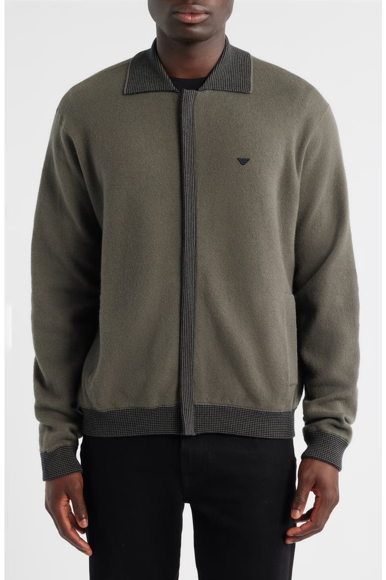 Wool Zip Cardigan, Alternate, color, GREY
