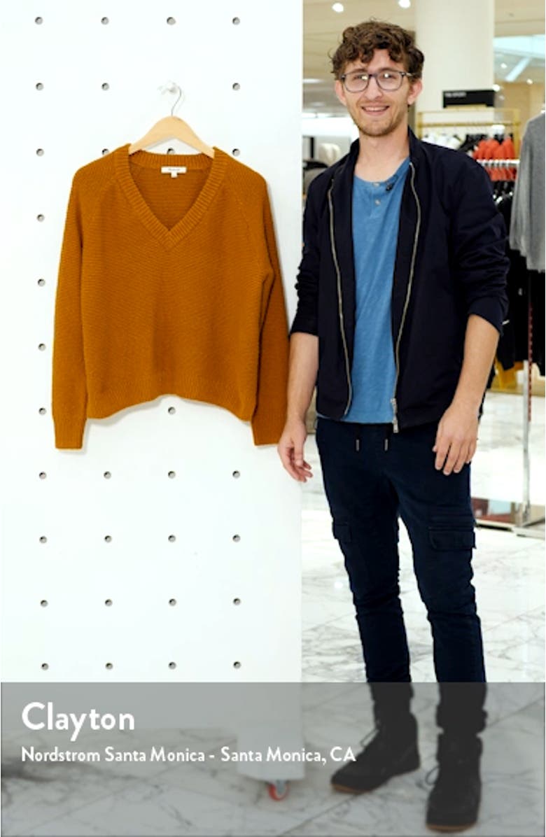 Arden Crop V-Neck Pullover Sweater, sales video thumbnail