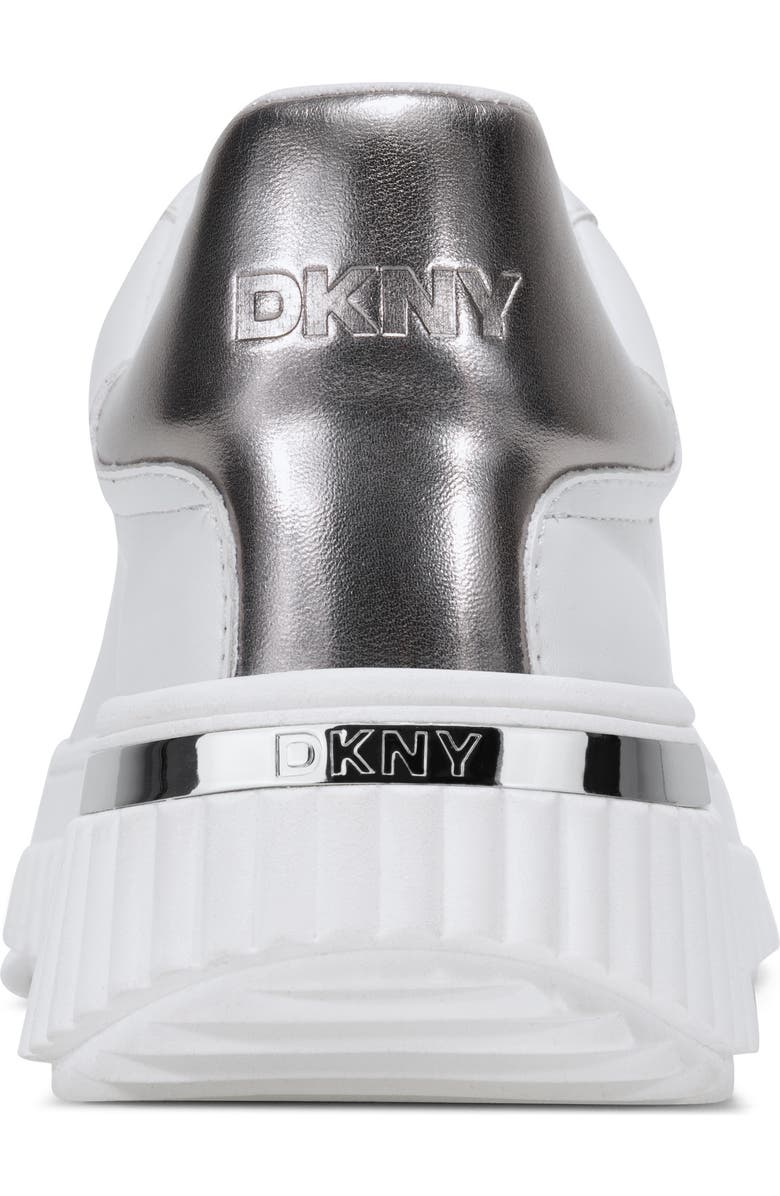 DKNY Lobeco Platform Sneaker, Alternate, color, White/ Nickel
