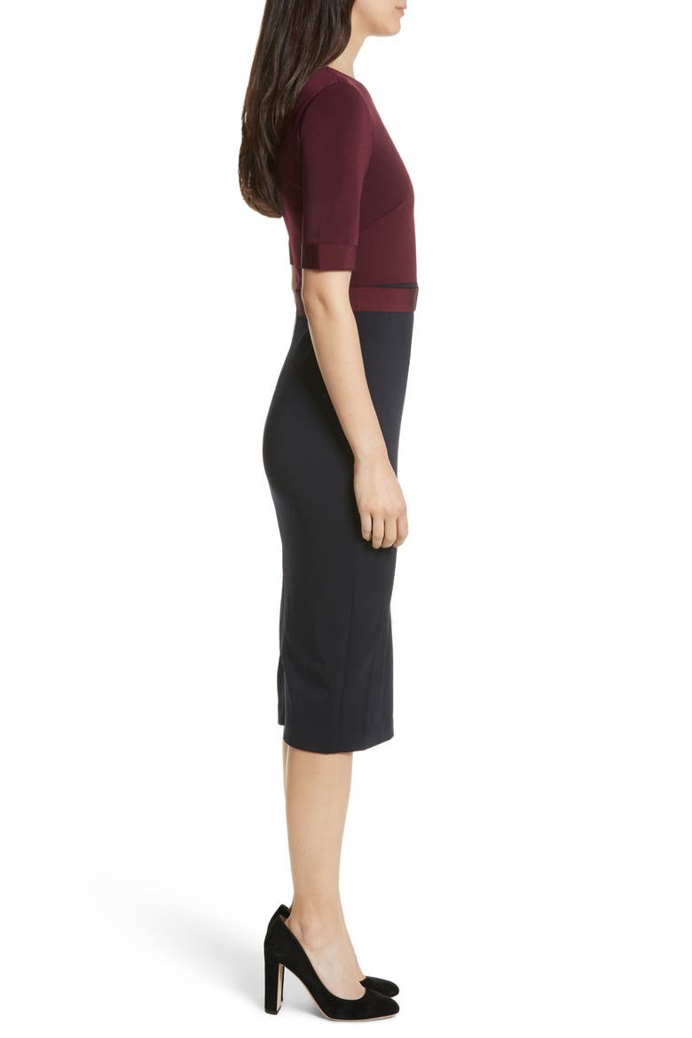 Wandee Ponte Body-Con Dress, Alternate, color, NAVY