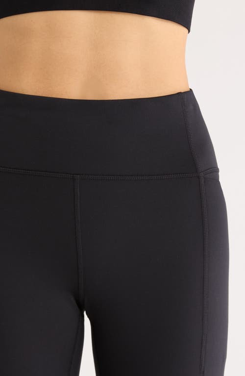 Zella Cozy Tech Pocket Leggings In Brown