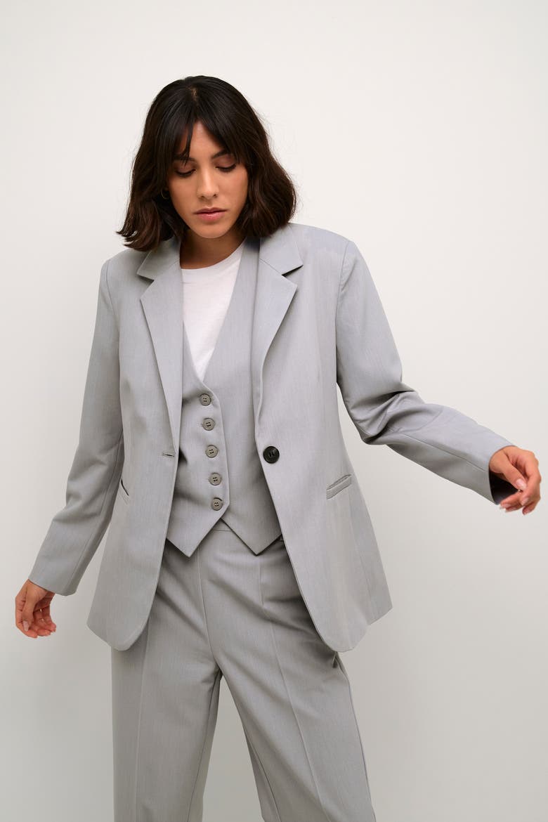 KAsakura Single Breasted Blazer, Main, color, Grey Melange