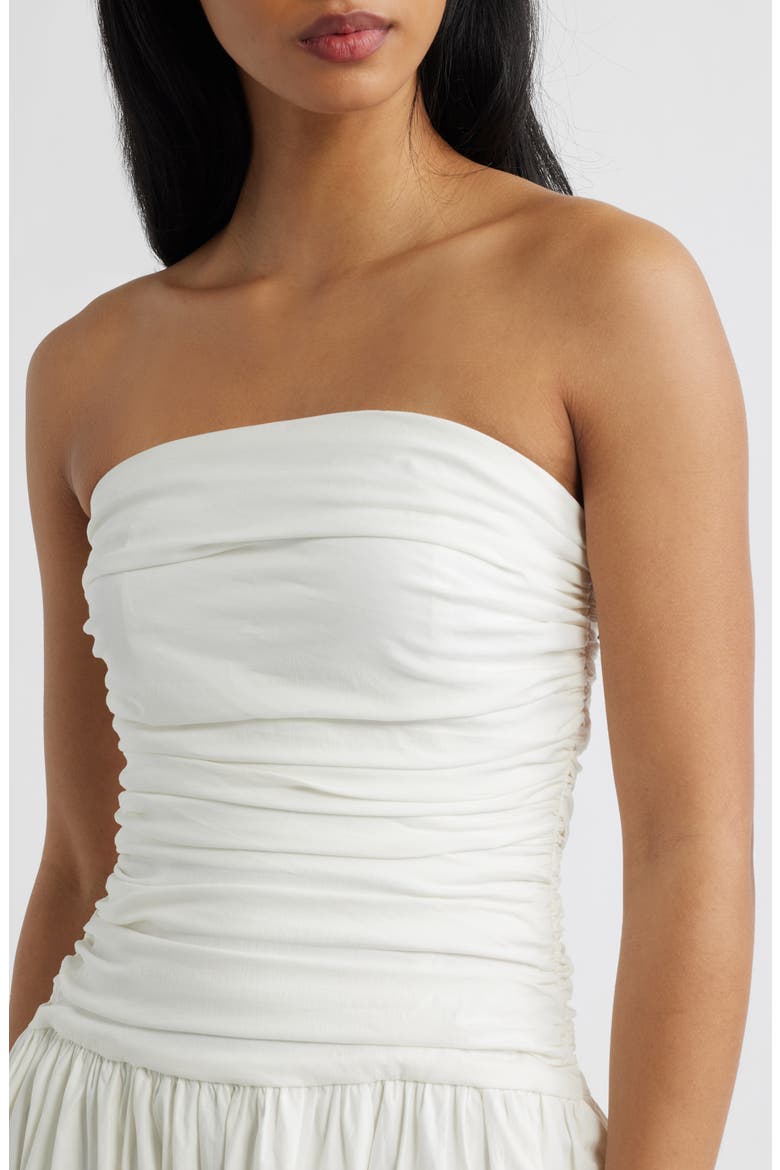 Oia Strapless Maxi Dress, Alternate, color, WHITE/ BLUE