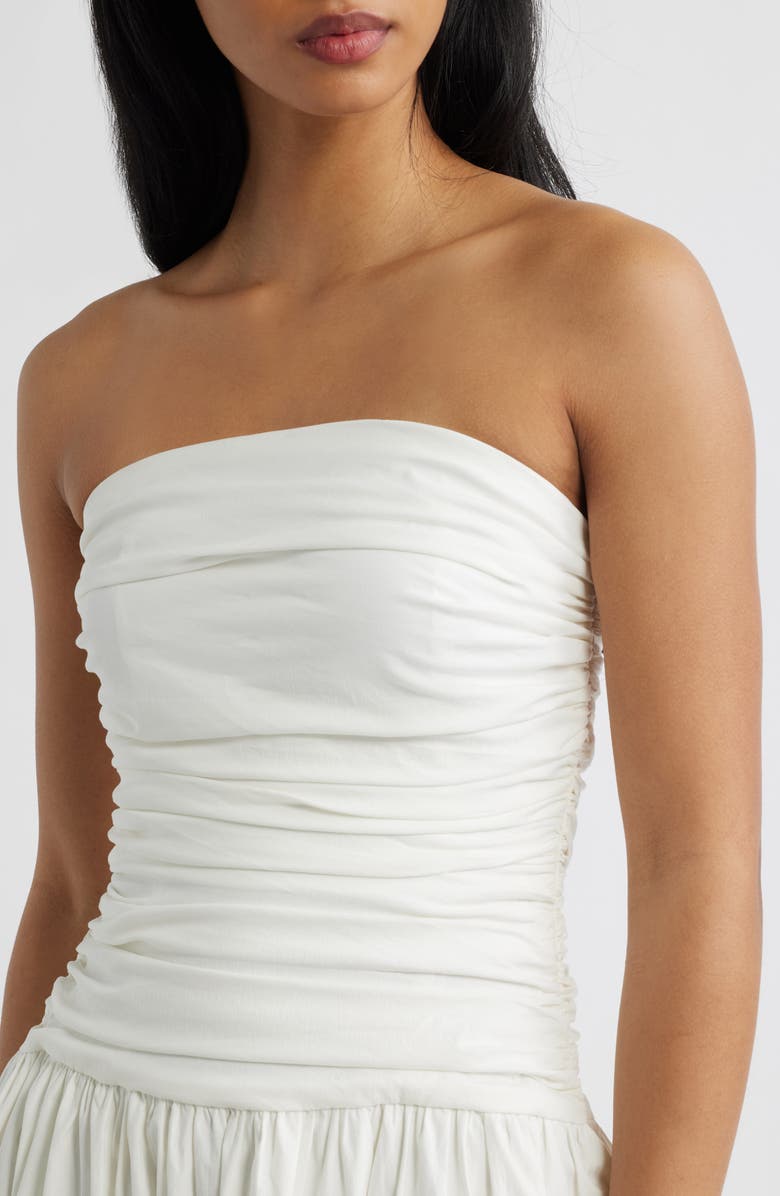 Line & Dot Oia Strapless Maxi Dress, Alternate, color, White/ Blue