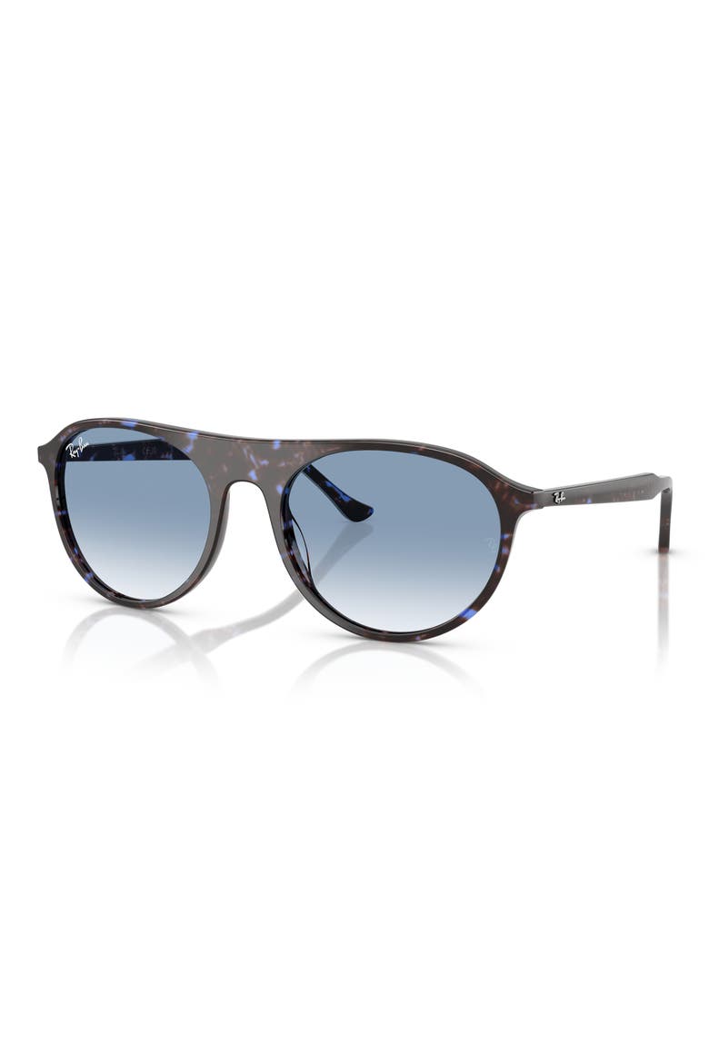 59mm Gradient Round Sunglasses, Alternate, color, BLUE HAVANA