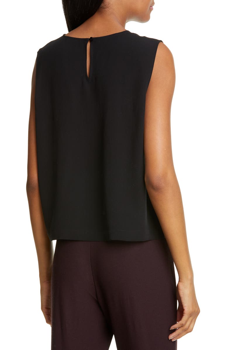 Eileen Fisher V-Neck Sleeveless Silk Shell, Alternate, color, 