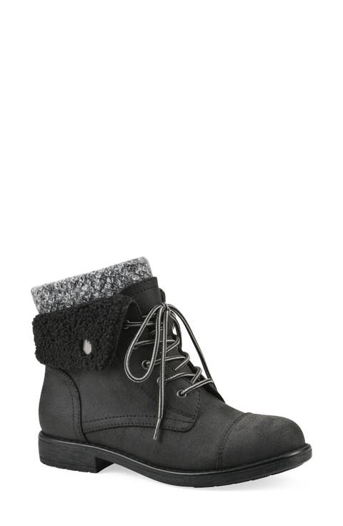 Duena Faux Shearling Trimmed Hiking Boot