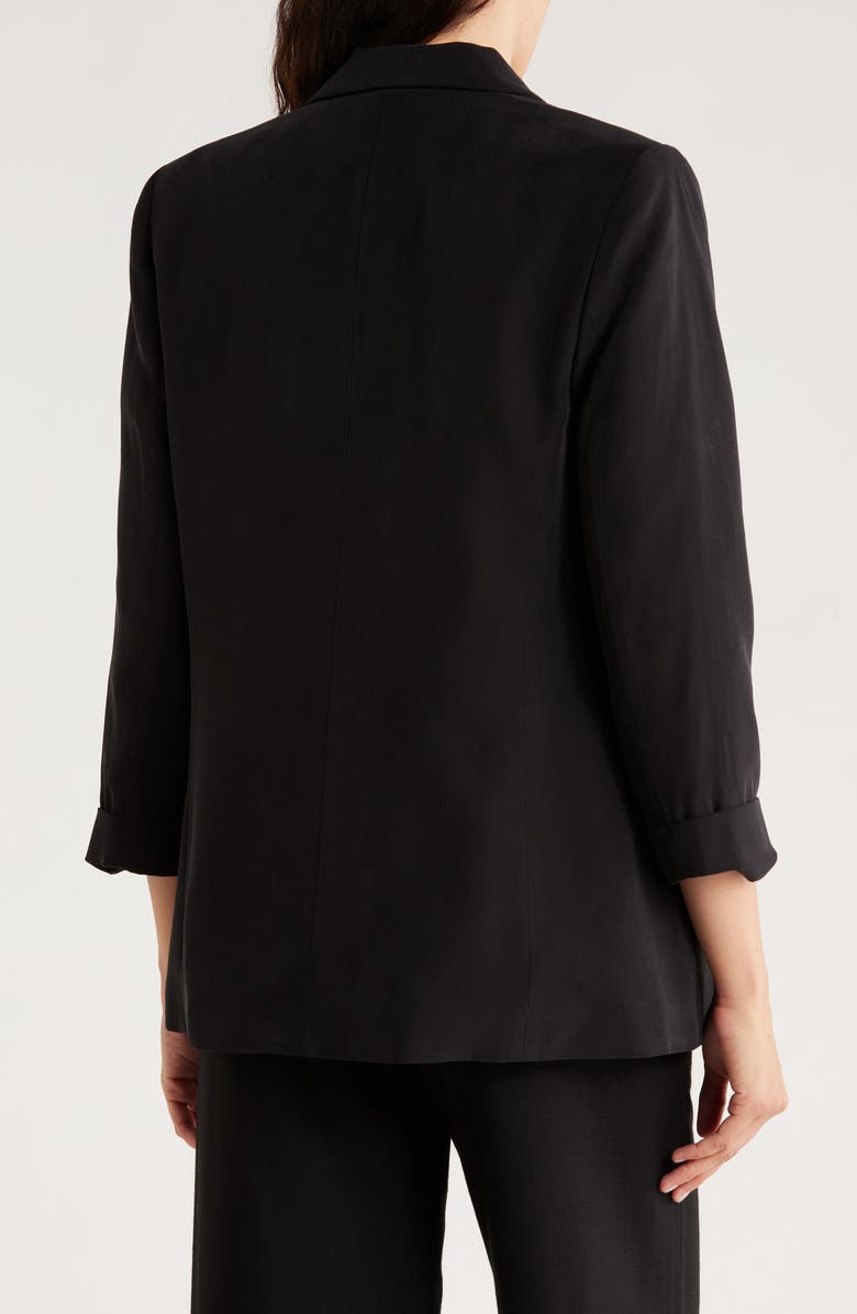 T Tahari Open Boyfriend Blazer, Alternate, color, Black