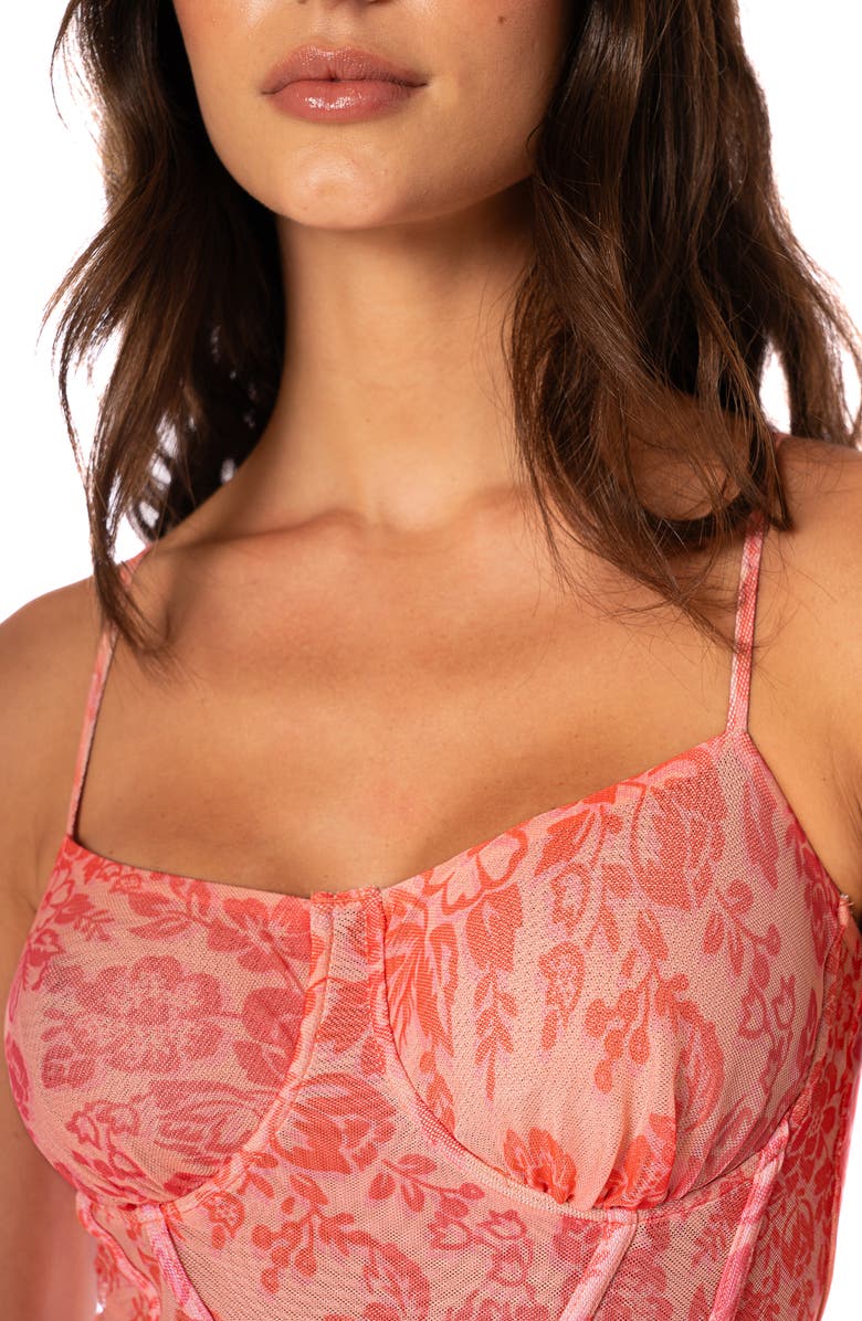 Maaji Blooming Days Fit
Flare Minidress, Alternate, color, Bright Red