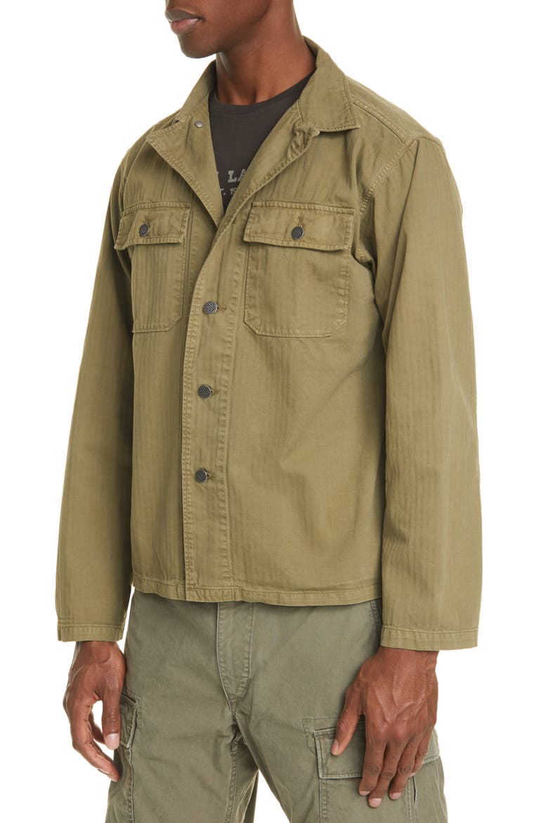 RRL Curtis Military Shirt Jacket, Alternate, color, OLIVE DRAB