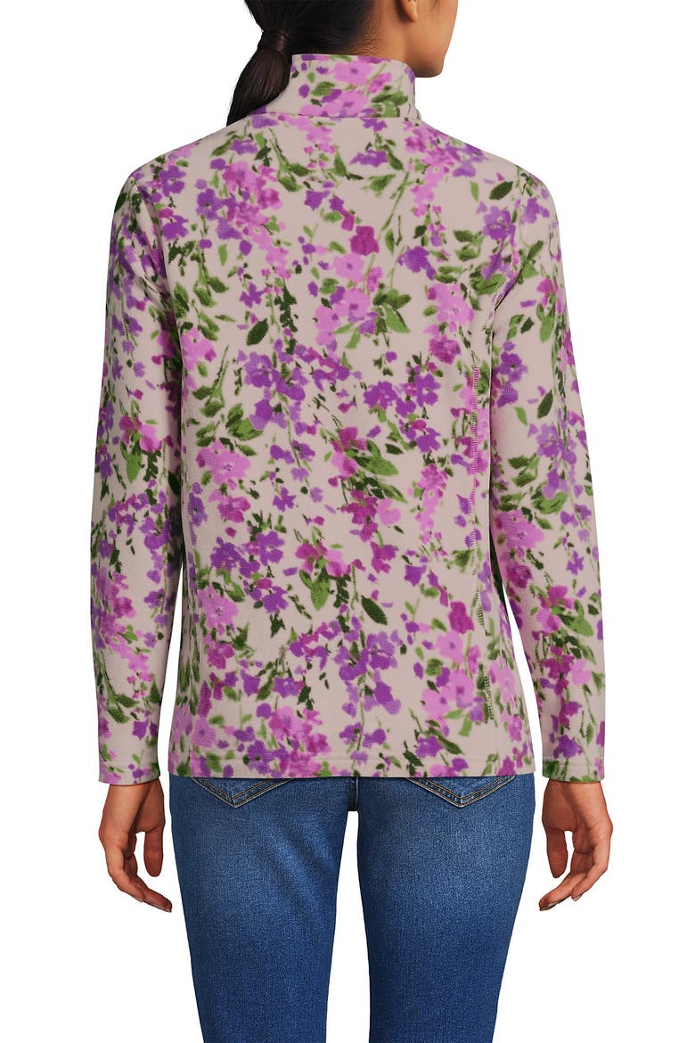 Anyweather Fleece Quarter Zip Pullover, Alternate, color, Soft Mineral Blush Floral