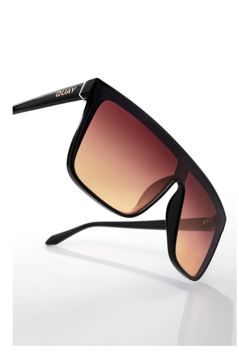 Nightfall Medium 138mm Shield Sunglasses, Alternate, color, BLACK/ IRIS GLOW