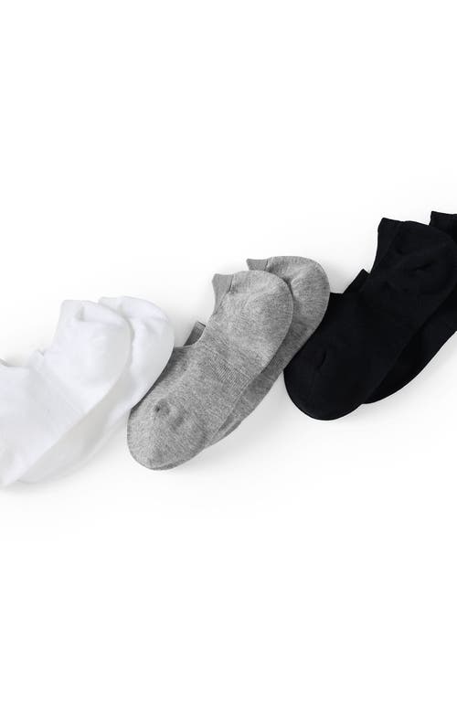 Lands' End 3-Pack No Show Socks in White Gray Black Pack  product