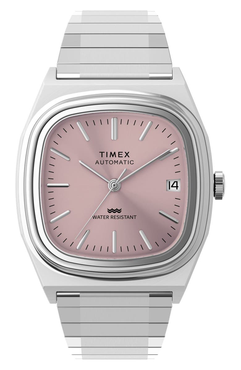 Timex<sup>®</sup> Automatic 1983 E Line 34 Bracelet Watch, Main, color, Silver-Tone