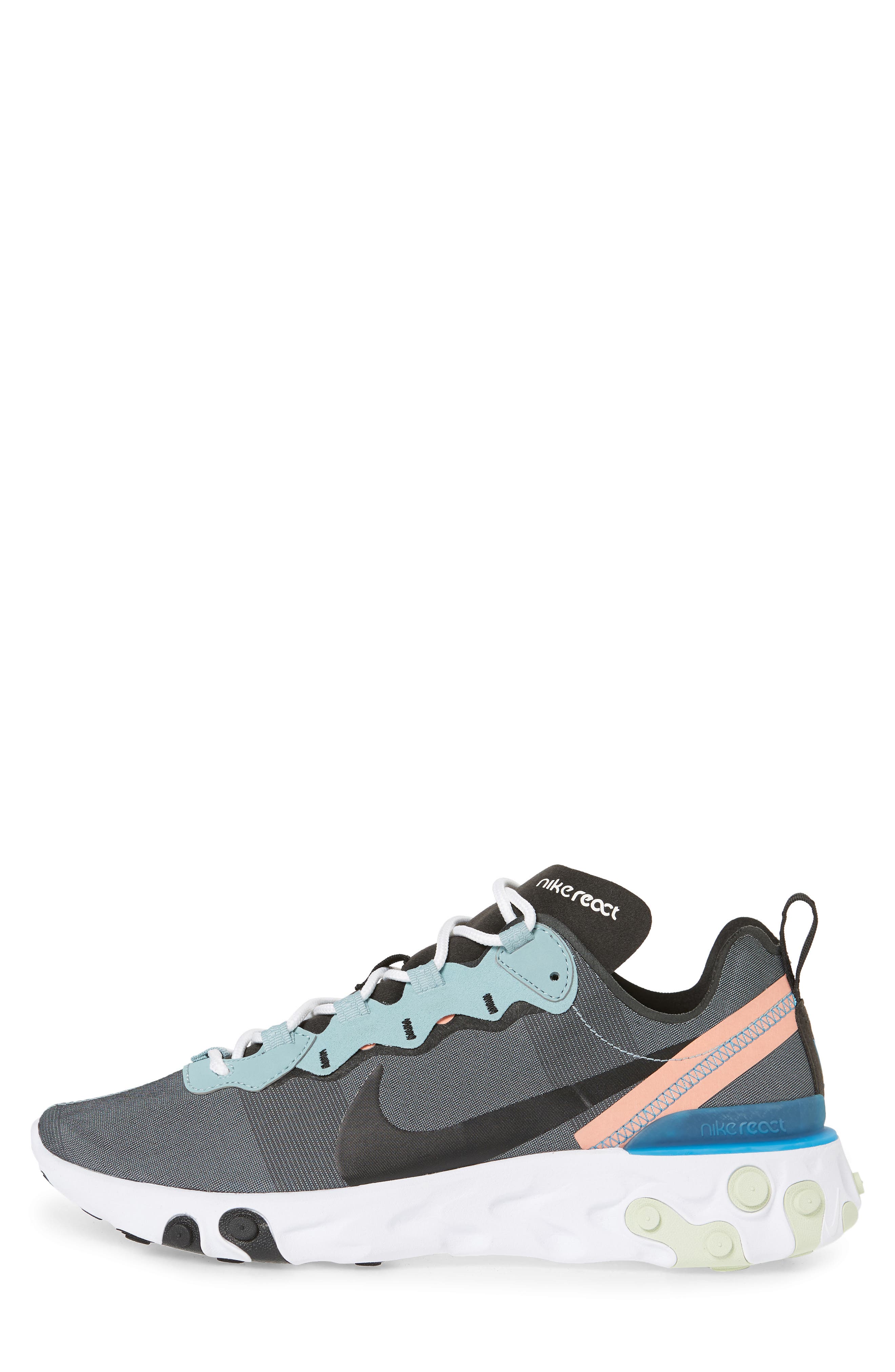 React Element 55 Sneaker, Alternate, color, OCEAN CUBE/ BLACK/ PINK QUARTZ