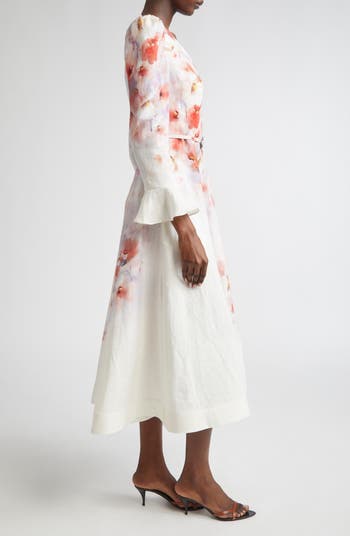 【Zimmermann】Floral linen midi dress Zimmermann Floral linen midi dress - Dresses & Skirts - Save