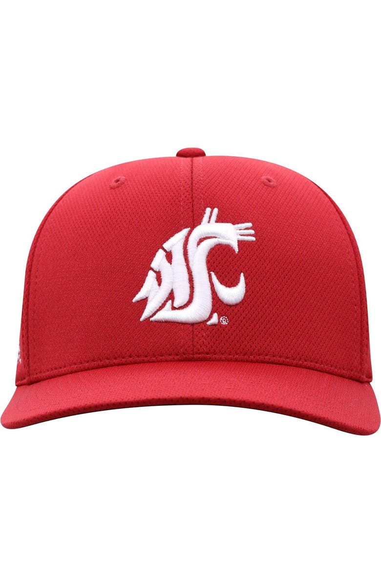 TOP OF THE WORLD Men's Top of the World Crimson Washington State Cougars Reflex Logo Flex Hat, Alternate, color, Crimson