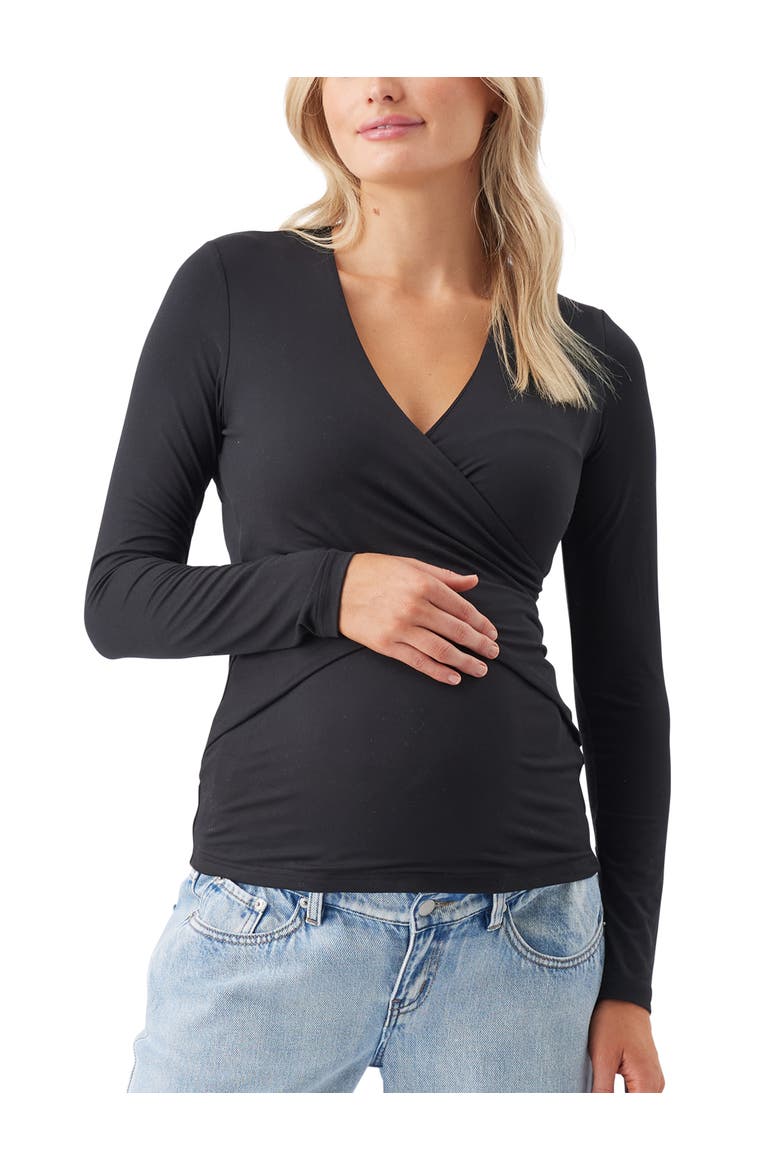 Luxe Knit Embrace Nursing Top, Main, color, Black
