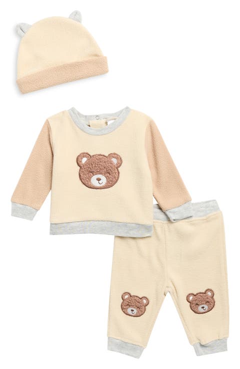 Bear Sweatshirt, Jogger & Hat Set