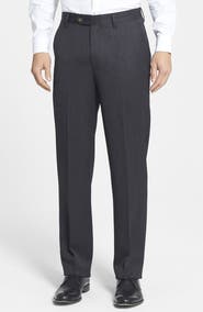 Berle Flat Front Worsted Wool Gabardine Pants