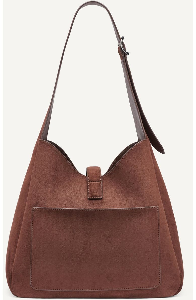 DKNY Daria Large Hobo, Alternate, color, Chocolate