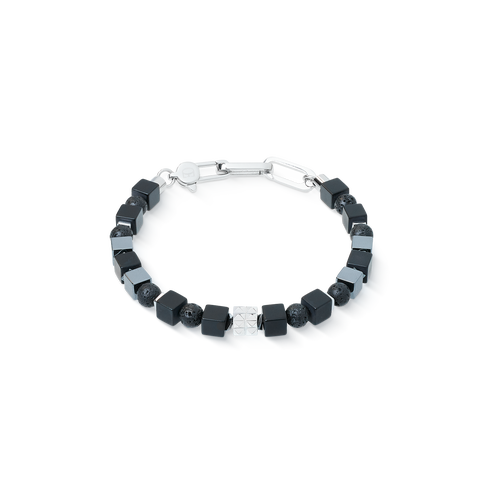 Bracelet Spikes Shape Mix Black-Silver