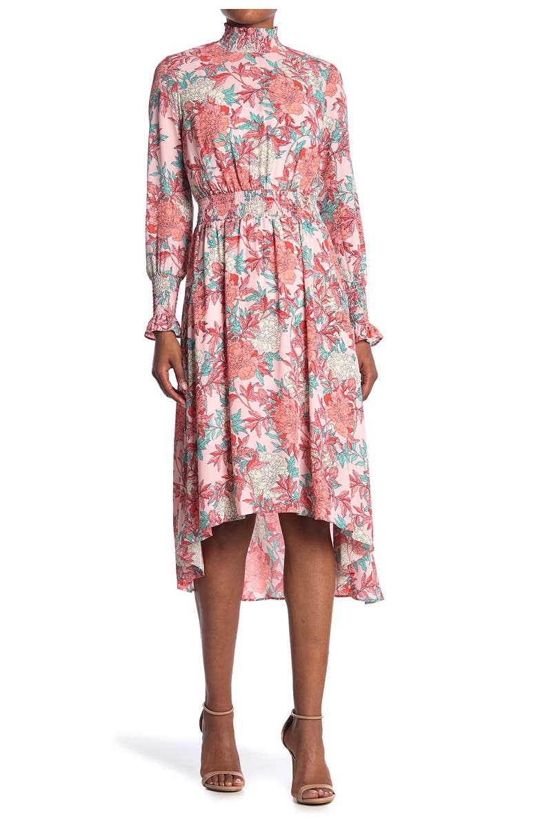 NANETTE NANETTE FOOTWR Long Sleeve High/Low Midi Dress, Main, color, 