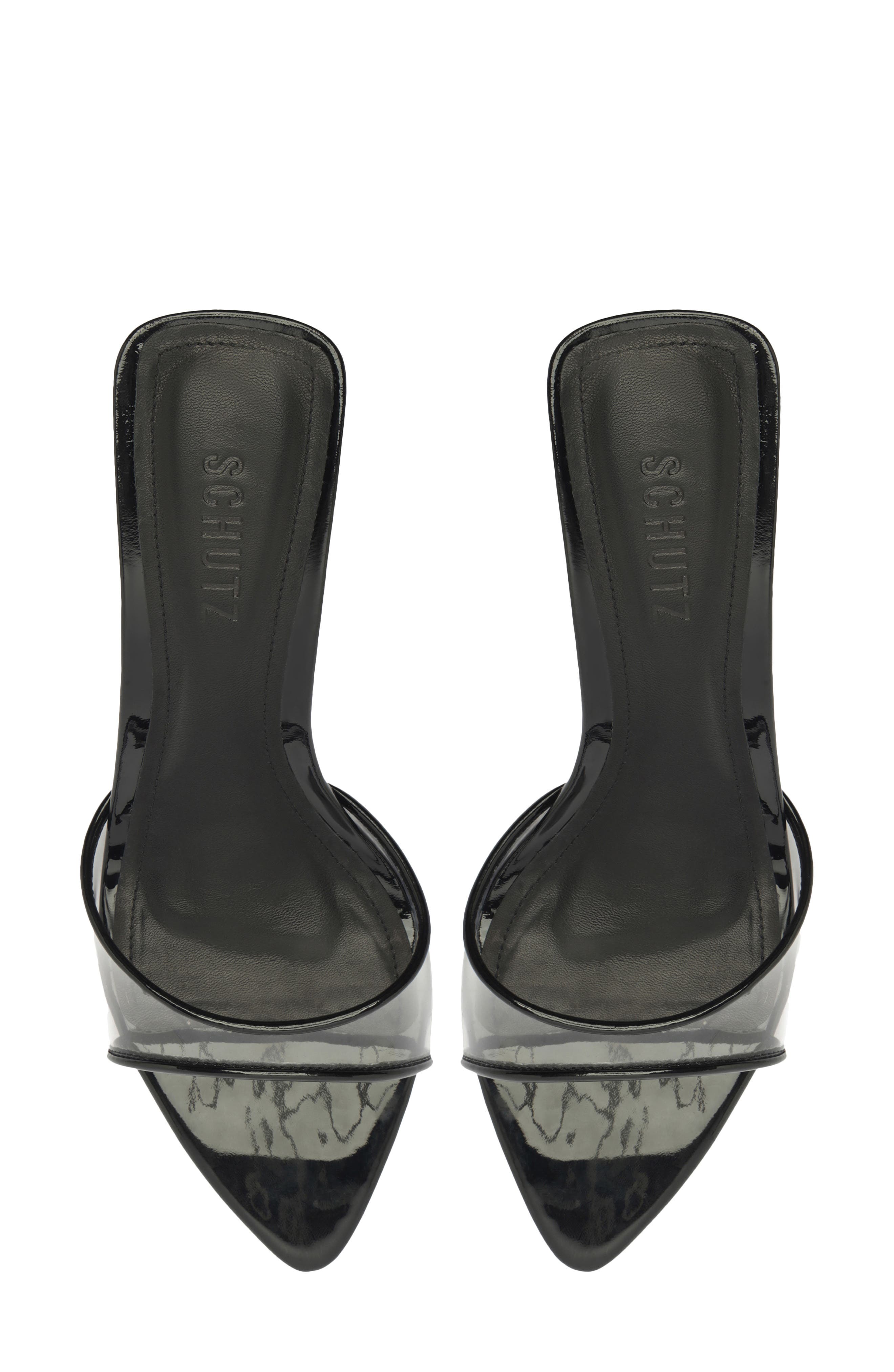 Schutz Elodie Sandal, Alternate, color, Transparente/ Black