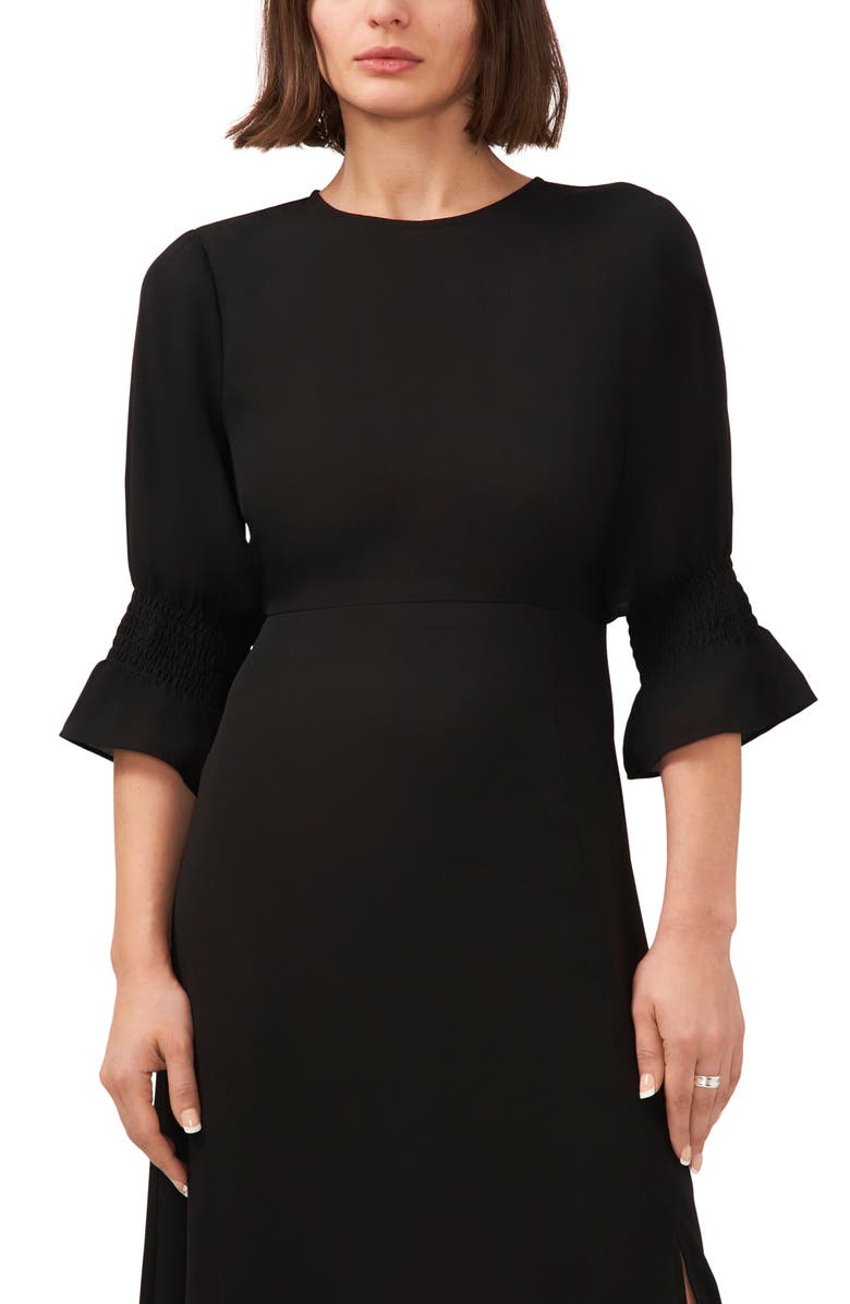 Halogen<sup>®</sup> Ruffle Cuff Midi Dress, Alternate, color, 