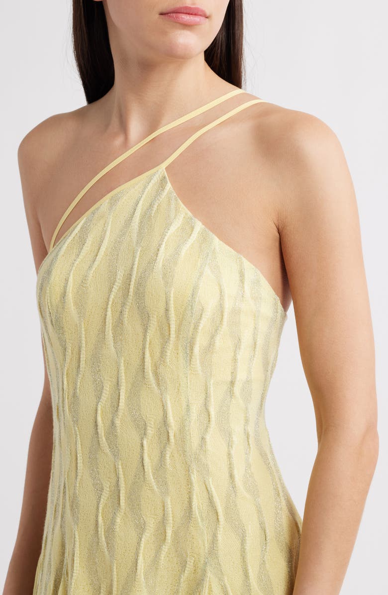 Black Halo Athena Metallic A-Line Dress, Alternate, color, Sunlit Sparkle