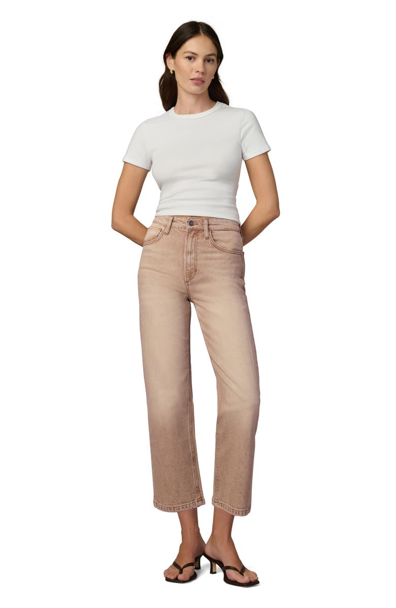 Joe's The Margot High Waist Crop Straight Leg Jeans, Alternate, color, Washed Tannin
