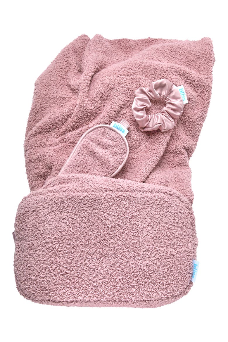 Four-Piece Travel Blanket Set, Alternate, color, PINK GAZE