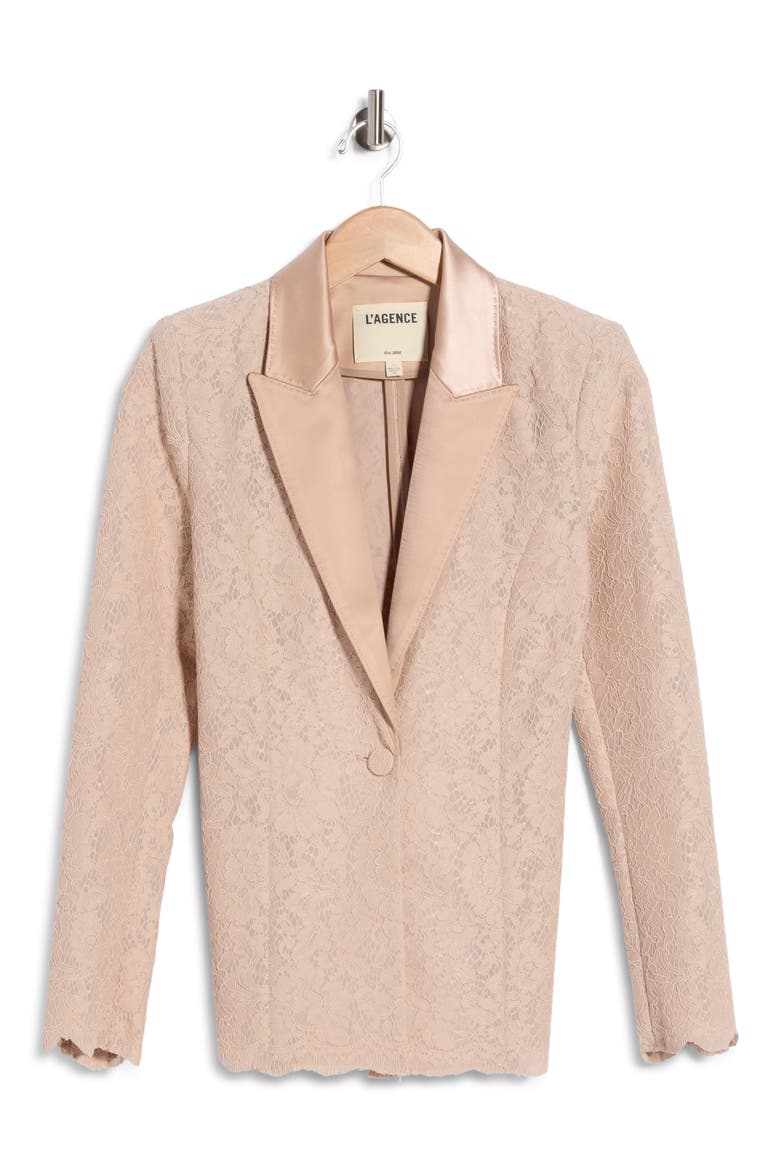 Clementine Lace Blazer, Main, color, DOESKIN